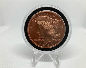 1 oz Copper Round Collectible Coin - Peace Dollar Design