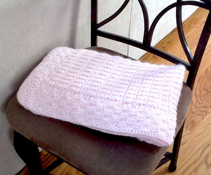 Knit Blanket for Baby Hand Knitted Baby Blanket Pink Girl Baby Etsy