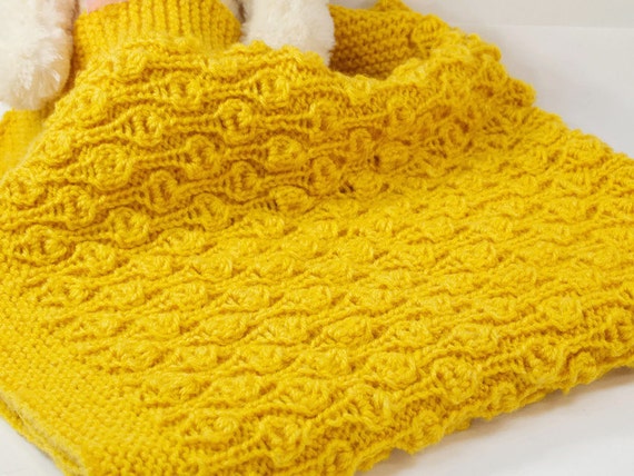 etsy knitted baby blankets