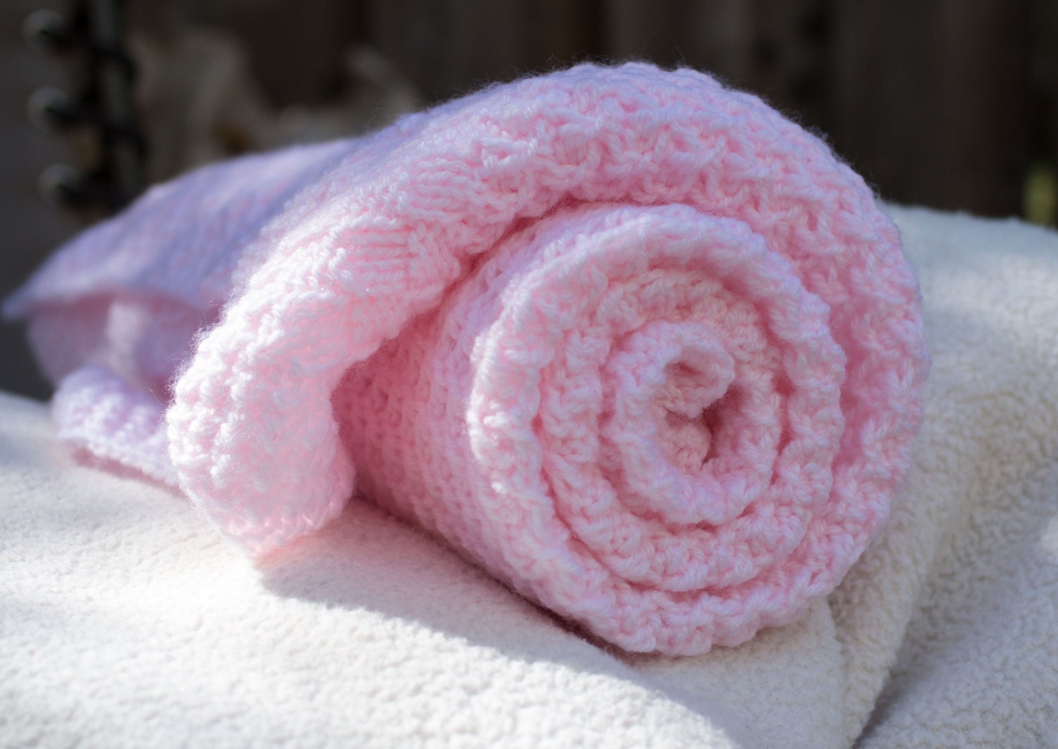 Knit Blanket for Baby Hand Knitted Baby Blanket Pink Girl Baby Etsy