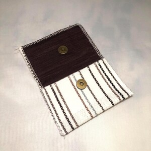 SNAP Pouch Small / Weiß gestreift / wiederverwendbare Geschenktasche / MISFIT
