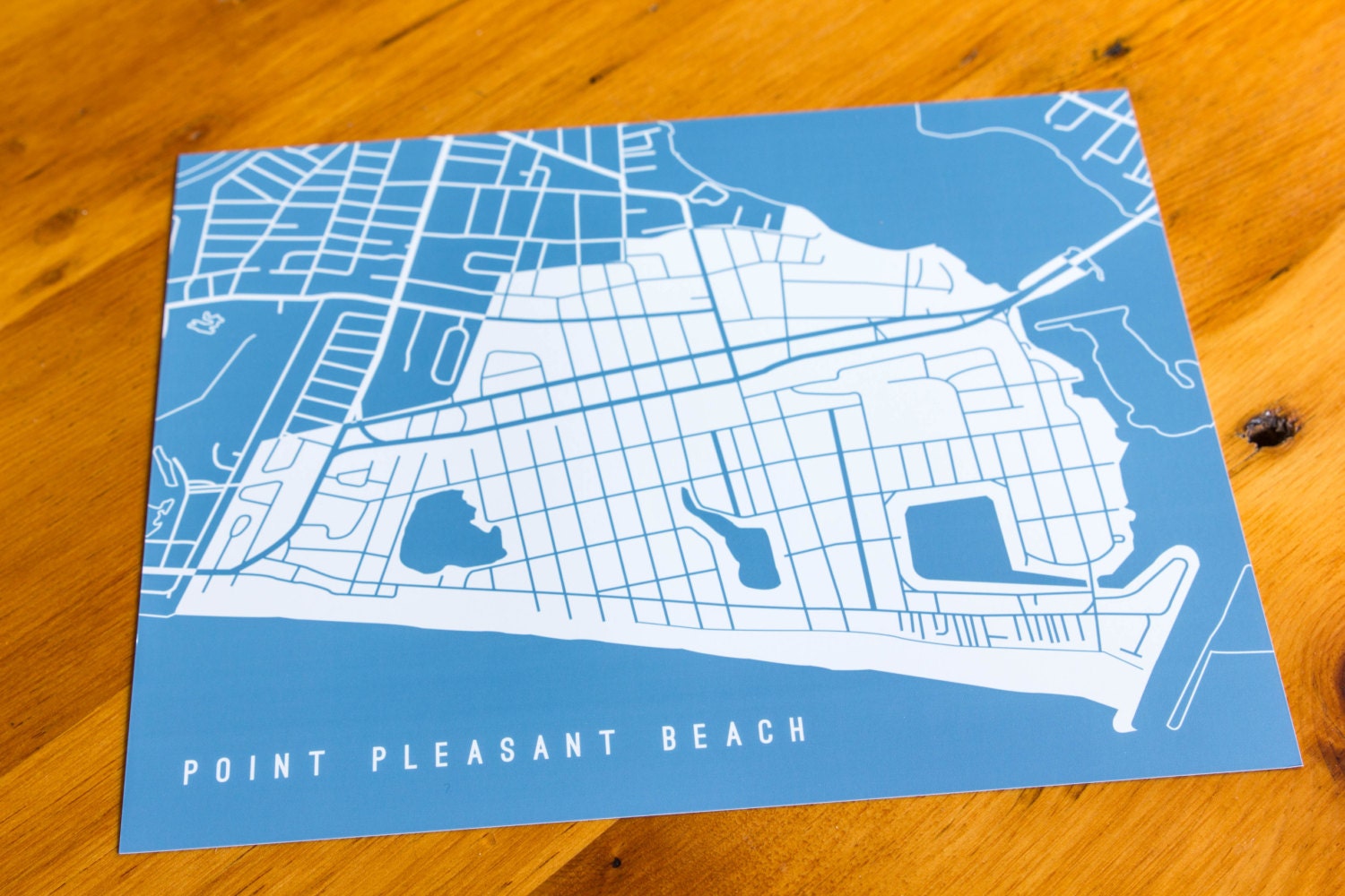 Point Pleasant Beach NJ Map Art Print Your Choice of Size - Etsy