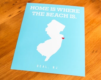 Deal - Home Is Where The Beach Is - Art Print  - Your Choice of Size & Color!