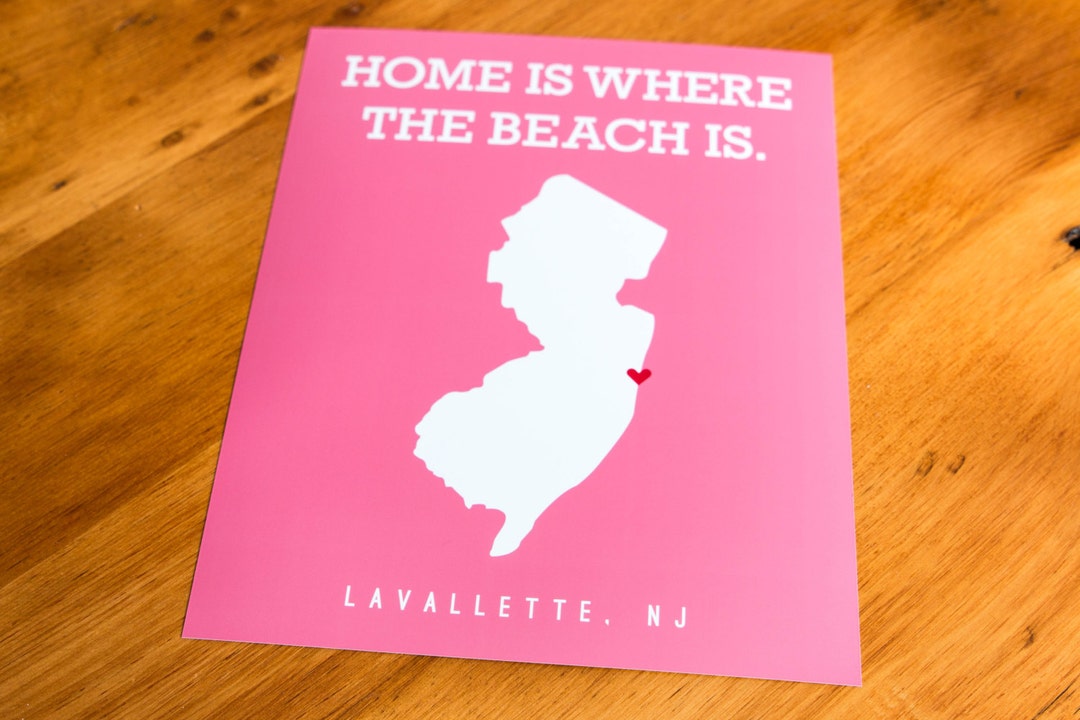 Lavallette NJ Home is Where the Beach is Art Print Your Etsy