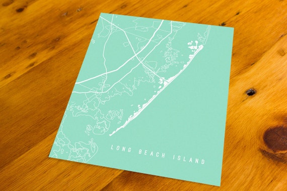 pic Map Of Long Beach Island Nj Towns etsy
