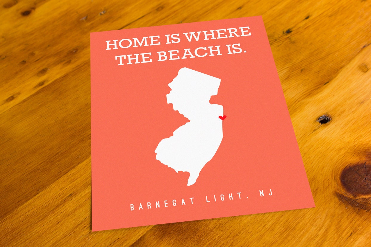 Barnegat Light NJ Home is Where the Beach is Art Print Etsy