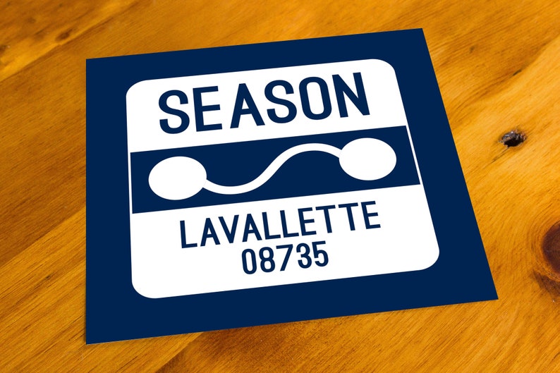 Lavallette, NJ Beach Badge Art Print Your Choice of Size & Color Etsy