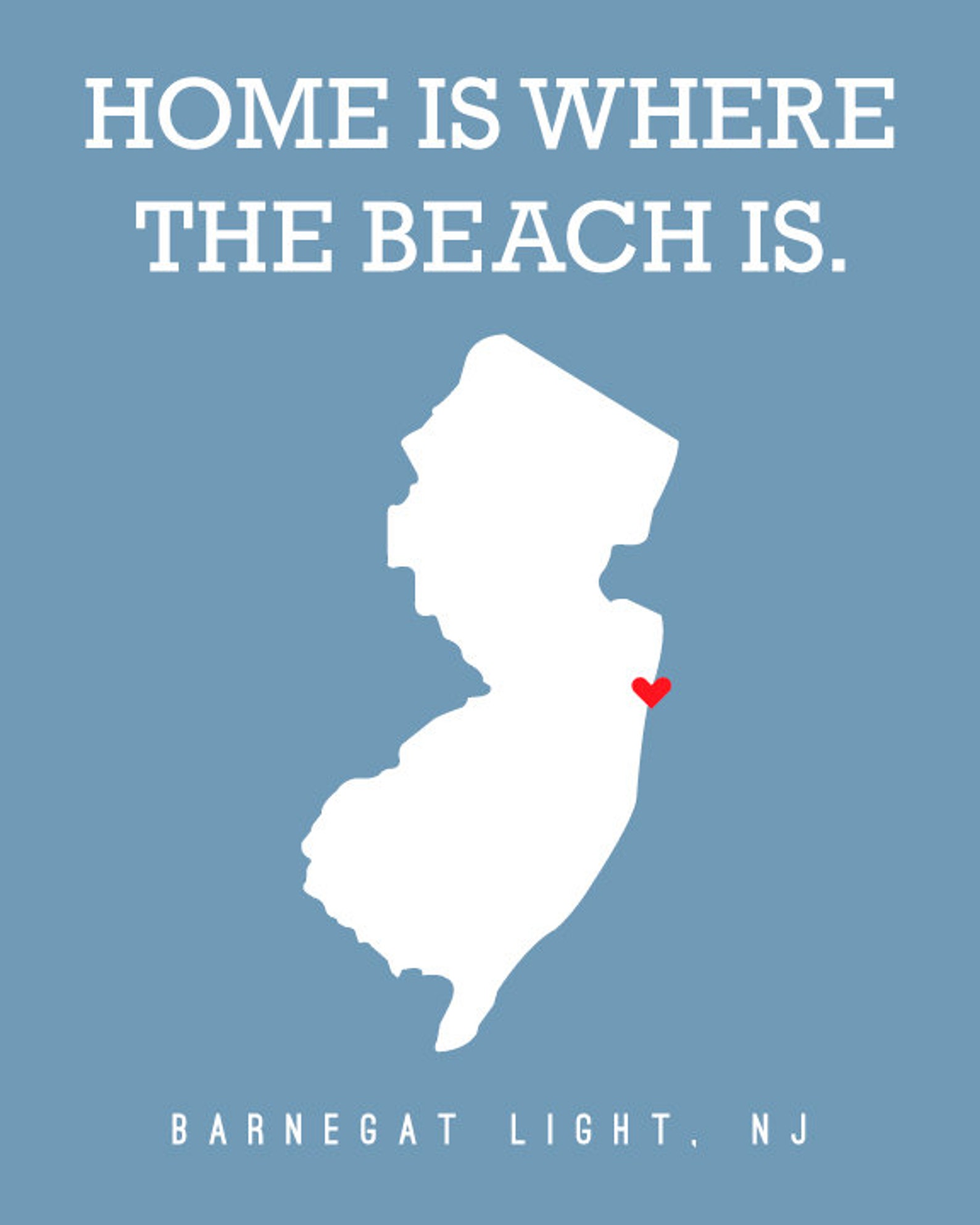 Barnegat Light NJ Home is Where the Beach is Art Print Etsy
