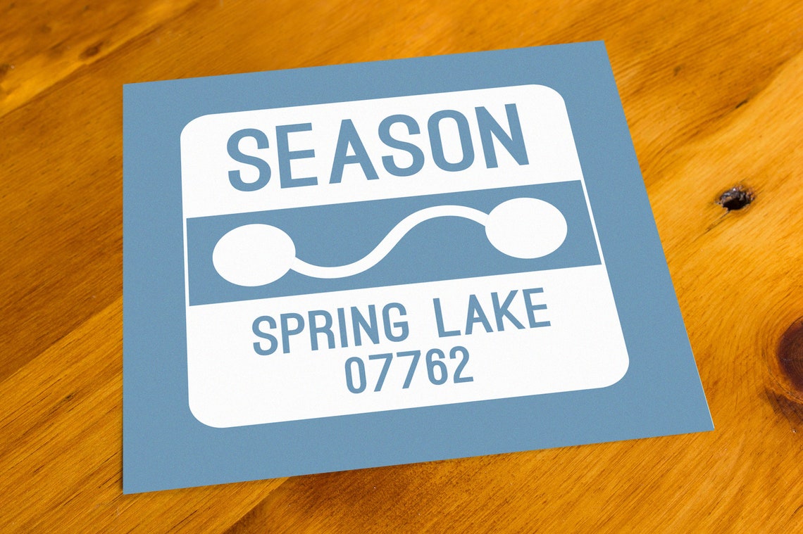 Spring Lake NJ Beach Badge Art Print Your Choice of Etsy