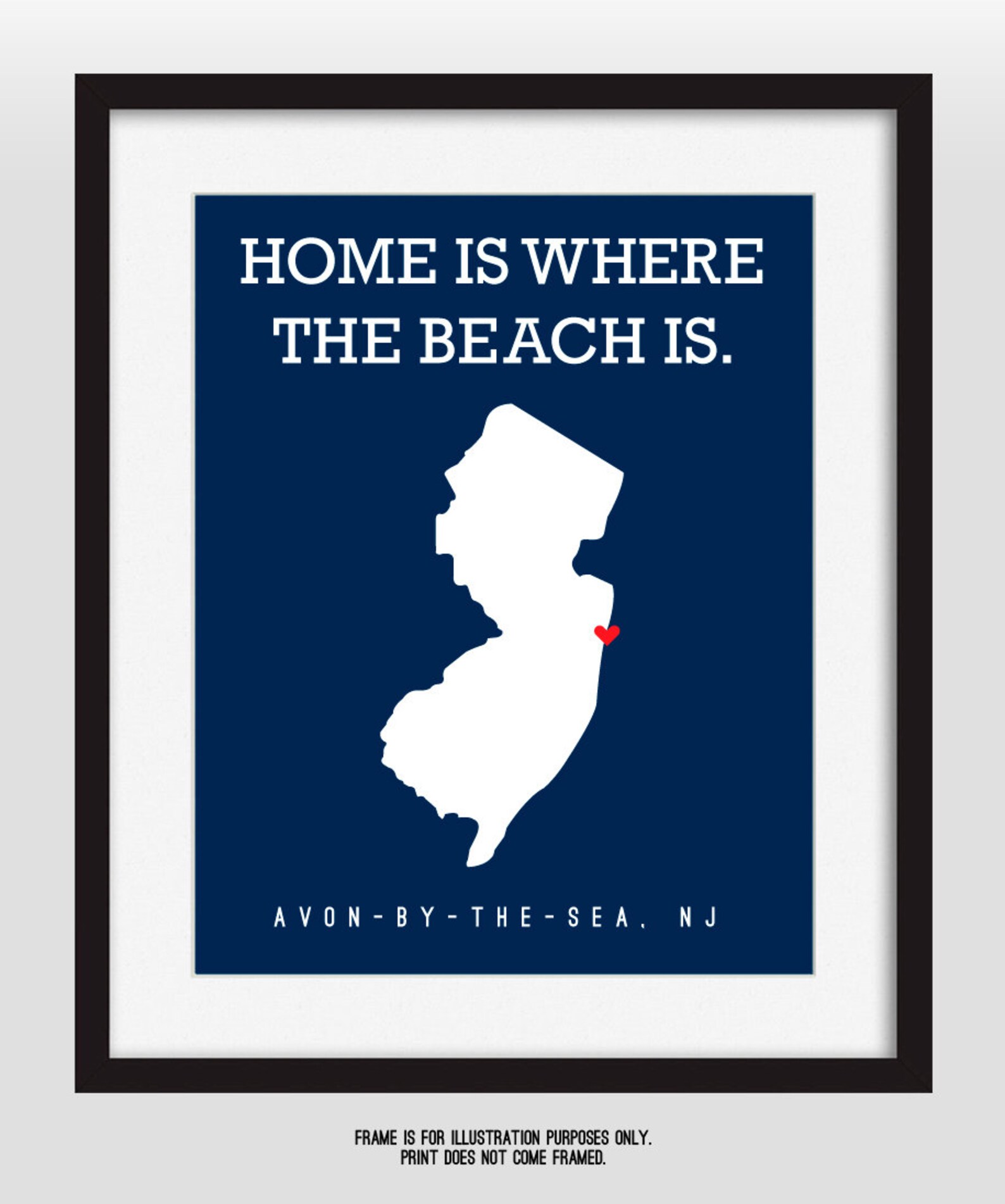 Avonbythesea Home is Where the Beach is Art Print Etsy