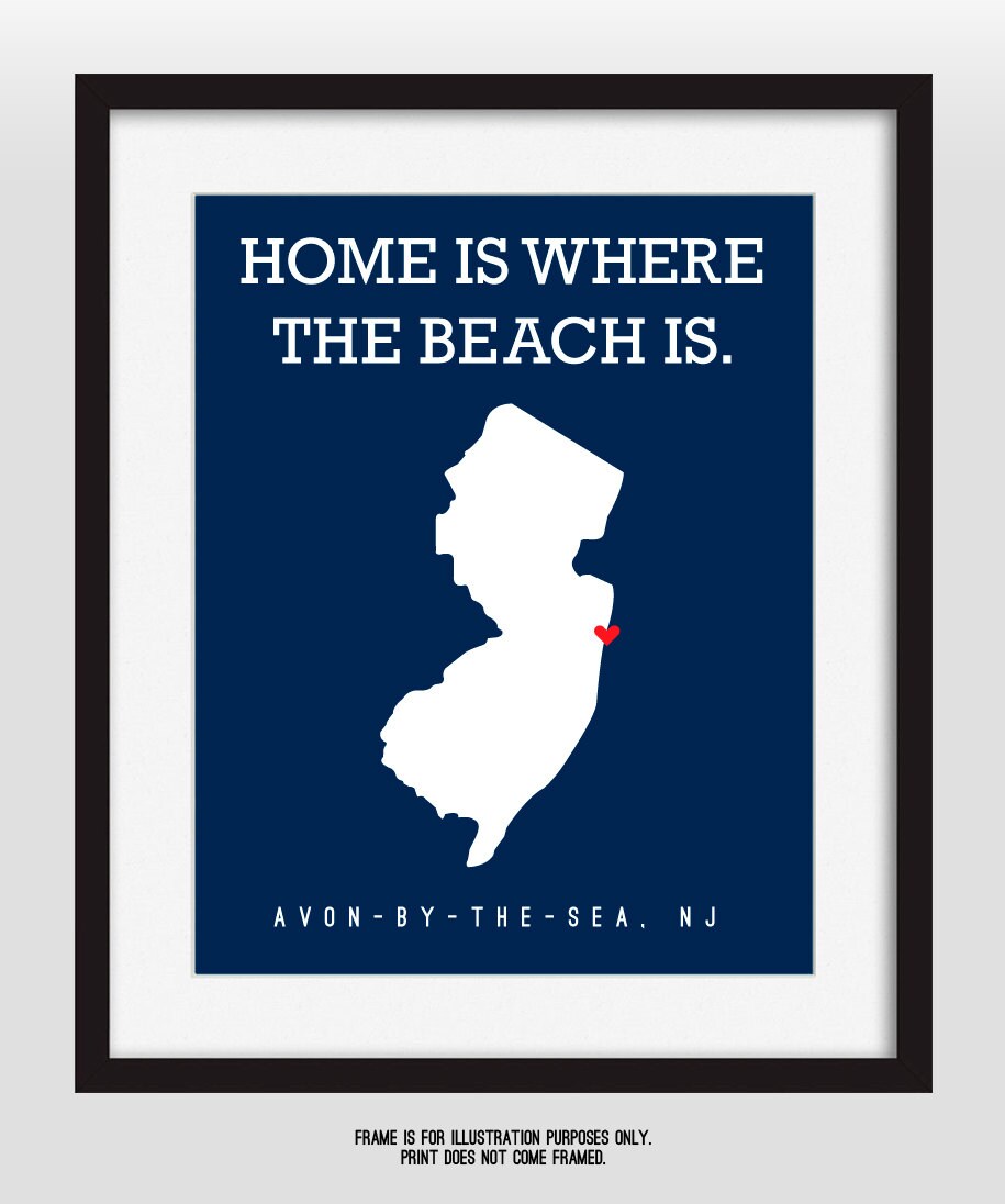 Avonbythesea Home is Where the Beach is Art Print Etsy
