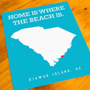 KIAWAH ISLAND South Carolina New Atlantic Ocean Poster Beach PinUp Art Print 223 