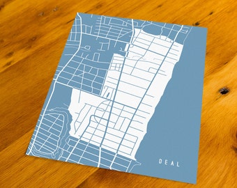 Deal, NJ - Map Art Print  - Your Choice of Size & Color!