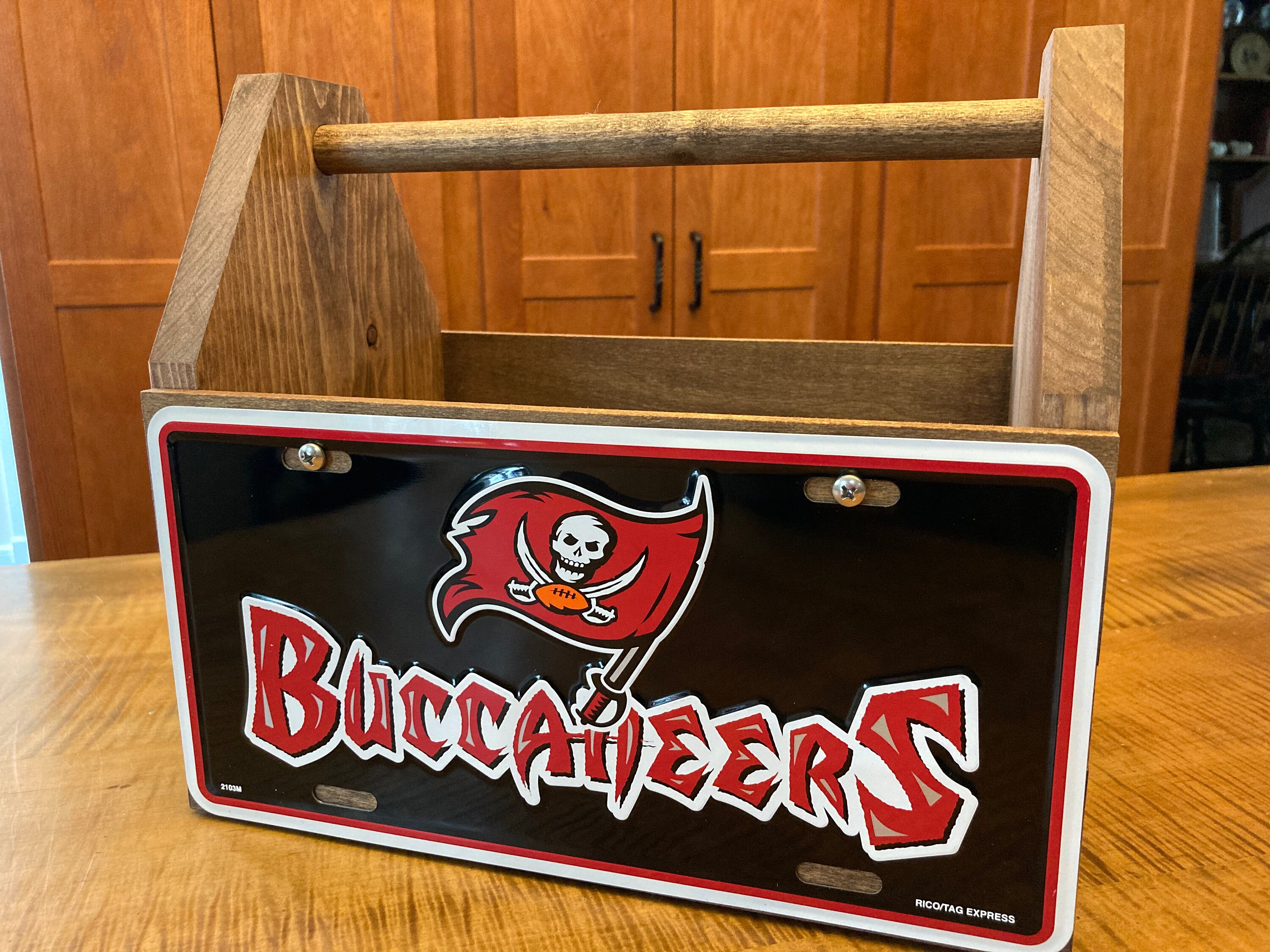 Handcrafted Tampa Bay Buccaneers Logo License Plate Solid Wood Etsy