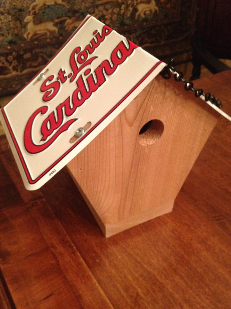 Handcrafted St Louis Cardinals Wren Birdhouse in Natural Cedar | Etsy