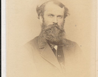 Bearded Man in Philadelphia PA by Rehn & Hurn 1860's CDV