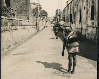 Indian Bhisti in Dacca India 1934 Snapshot