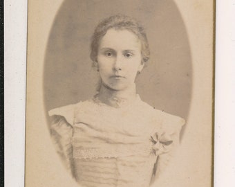 Mousey Young Lady Somewhere In Eastern Block 1900's CDV