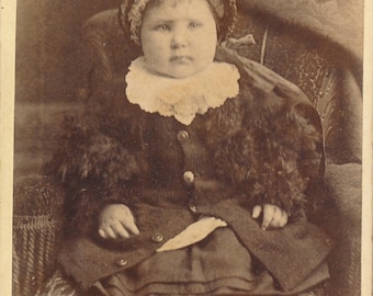 Little Toddler in Glasgow Scotland 1890's CDV