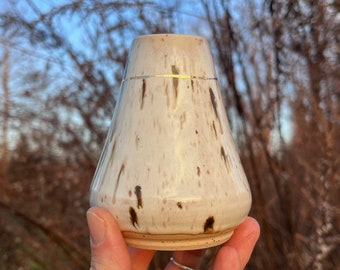 Handmade ceramic bud vase, funky pottery decor