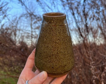 Handmade ceramic bud vase, funky pottery decor