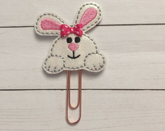 Glitter Bunny Cutie Planner Clip/Planner Clip/Bookmark. Bunny Planner Clip. Easter Planner Clip. Glitter Planner Clip. Spring Planner Clip