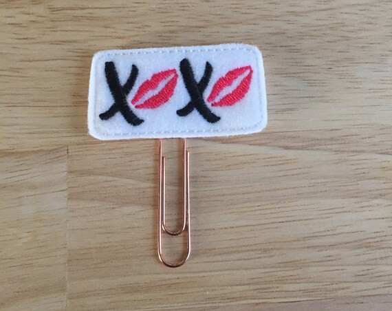 XOXO lips Planner Clip. Valentine Planner Clip. Lips Planner Clip. Amor Planner Clip. Love Planner clip. XOXO planner clip
