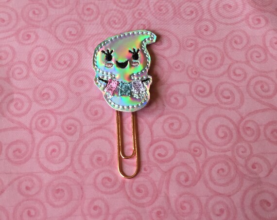 Holo Boo Ghost Clip/Planner Clip/Bookmark. Holographic Planner Clip. Ghost Planner Clip. Halloween Planner Clip. Fall Planner Clip. Boo Clip