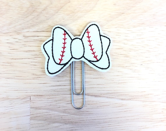 Baseball Bow planner Clip/Planner Clip/Bookmark. Baseball Planner Clip. Bow Planner Clip. Sport Planner Clip.