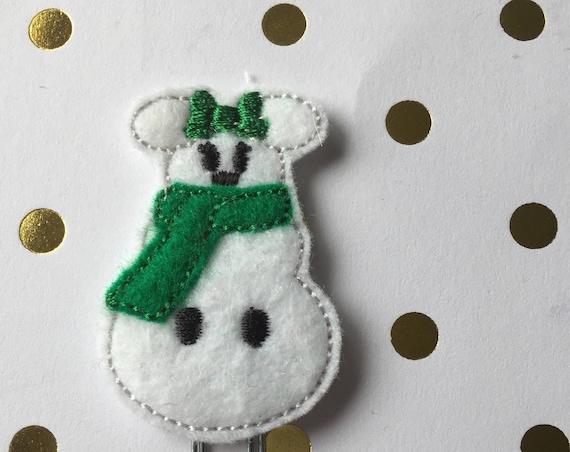 Ms. Snow Mouse planner Clip/Planner Clip/Bookmark. Holiday Planner Clip. Christmas planner clip. Snowman planner clip. Mouse planner clip