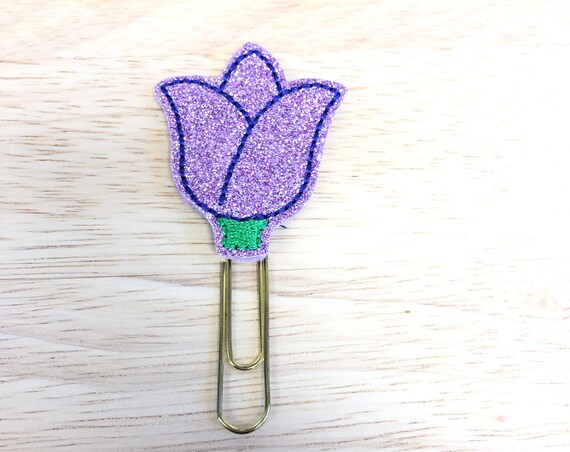 Glitter Tulip planner Clip/Planner Clip/Bookmark. Flower Planner Clip. Tulip Planner Clip. Floral Planner Clip