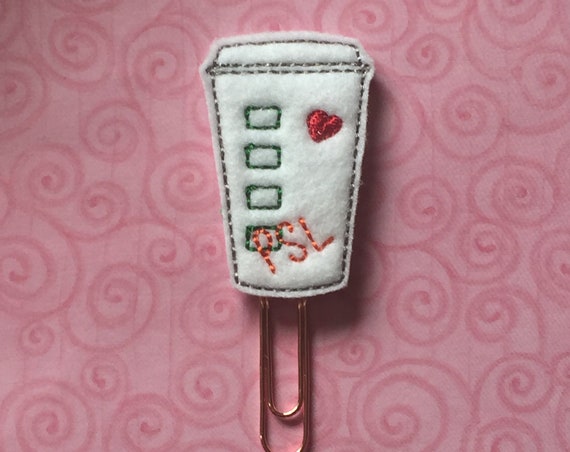 PSL love Planner Clip. Coffee Mug Planner Clip. Pumpkin Spice Planner Clip. Fall Planner Clip. PSL. Latte Planner Clip. Pumpkin Spice