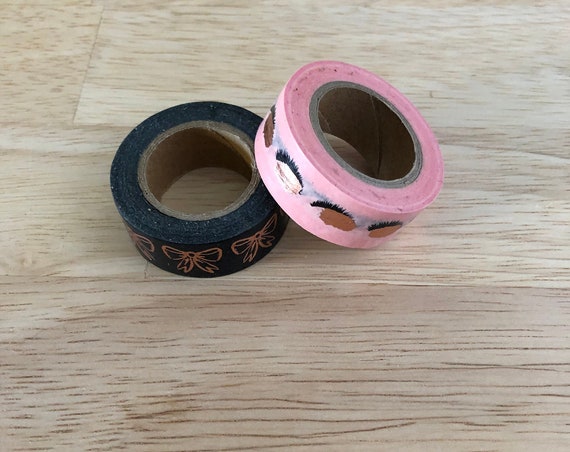 Bows & Lashes Washi Tape/Paper Tape/Decorative Tape/Packaging. Bows Washi.Lashes Washi Tape 2 Styles to choose from