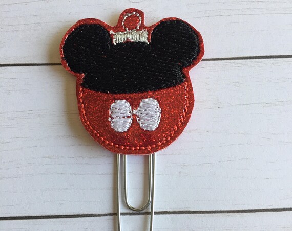 Boy Mouse Ornament planner Clip/Planner Clip/Bookmark. Christmas planner clip. Holiday planner clip. mouse planner clip.Ornament clip