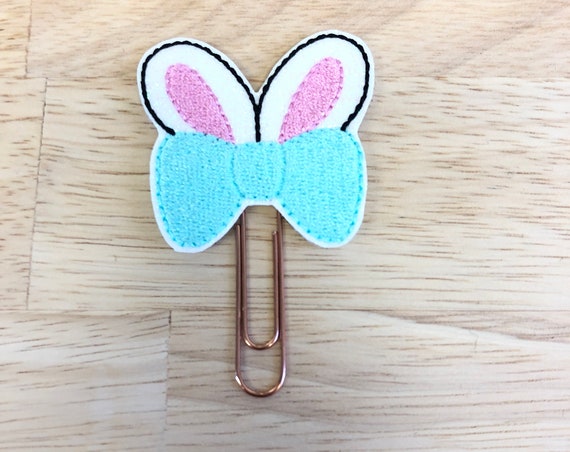 Bunny Bow planner Clip/Planner Clip/Bookmark. Easter Planner Clip. Bunny Planner Clip. Easter bunny planner clip. Bow Planner Clip
