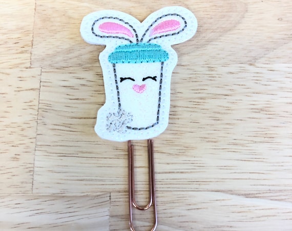 Bunny Latte planner Clip/Planner Clip/Bookmark. Easter Planner Clip. Bunny Planner Clip. Coffee Planner Clip. Latte Planner Clip