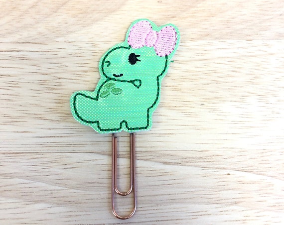 Glitter Dinosaur Planner Clip/Planner Clip/Bookmark. Dino Planner Clip. T-Rex Planner Clip. Animal Planner Clip