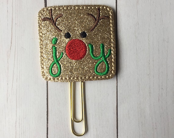Glitter Joy Reindeer planner Clip/Planner Clip/Bookmark. Reindeer Planner Clip. Joy Planner Clip. Christmas Planner Clip. Holiday Clip