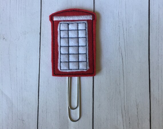 London Phone Booth Clip/Planner Clip/Bookmark. London Planner Clip. Phone Booth Planner Clip. Underground Planner Clip. Phone Planner Clip
