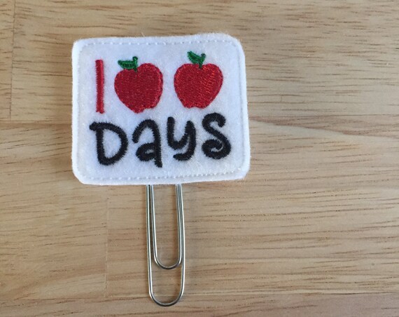 Apple 100 Days Planner Clip. 100 Days Planner Clip. School Planner Clip. Apple Planner Clip. Teacher Planner Clip. Education Planner Clip