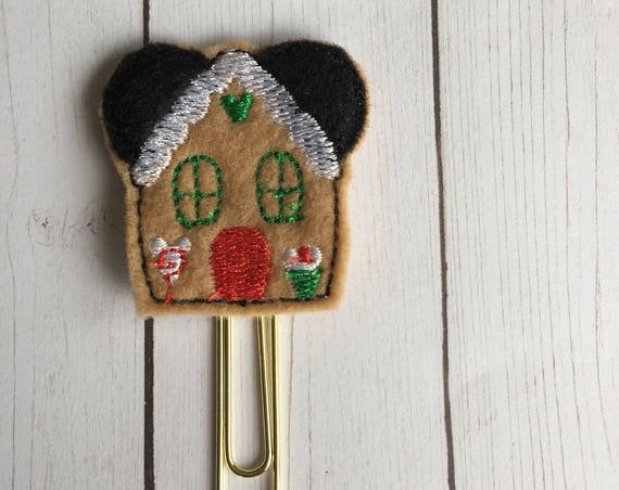 Mr Mouse Gingerbread House planner Clip/Planner Clip/Bookmark. Gingerbread Planner Clip. Mouse Planner Clip. Holiday Planner Clip