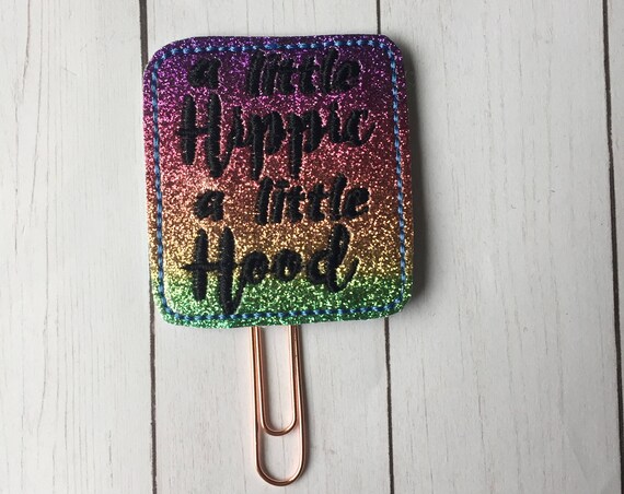 Little Hippie, Little Hood planner Clip/Planner Clip/Bookmark. Hippie Planner Clip. Glitter Planner Clip. Girl Plan Clip