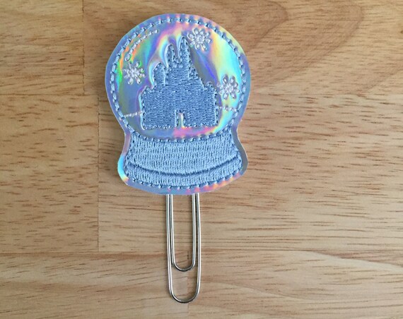 Holographic Blue Castle Globe planner Clip/Planner Clip/Bookmark. Character Planner Clip. Globe Planner Clip. Castle planner clip. Globe