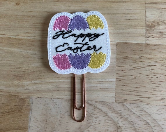 Glitter Vinyl Split Eggs Happy Easter Planner Clip. Easter Planner Clip. Egg Planner Clip. Happy Easter Planner Clip. Spring Planner Clip.