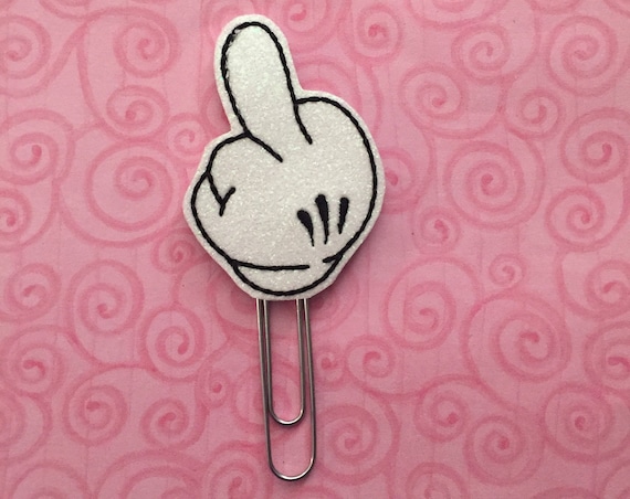 Mouse Middle Finger Clip/Planner Clip/Bookmark. Mouse Planner Clip. Snarky Planner Clip. Finger Planner Clip.