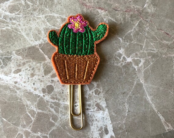 Cactus Cupcake planner Clip/Planner Clip/Bookmark. Cactus planner clip. Cupcake planner clip