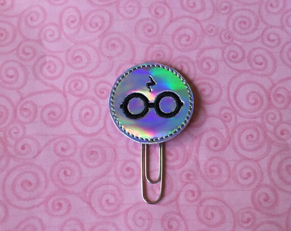 Holograhic Round Potter Clip/Planner Clip/Bookmark. HP Planner Clip. Potter Planner Clip. Harry Planner Clip. Wizard Planner Clip