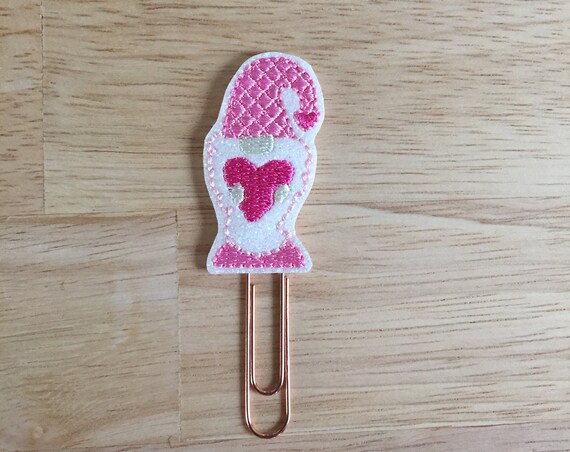 Heart Valentine Gnome planner Clip/Planner Clip/Bookmark. Valentine Planner Clip. Gnome Planner Clip. Heart Planner Clip
