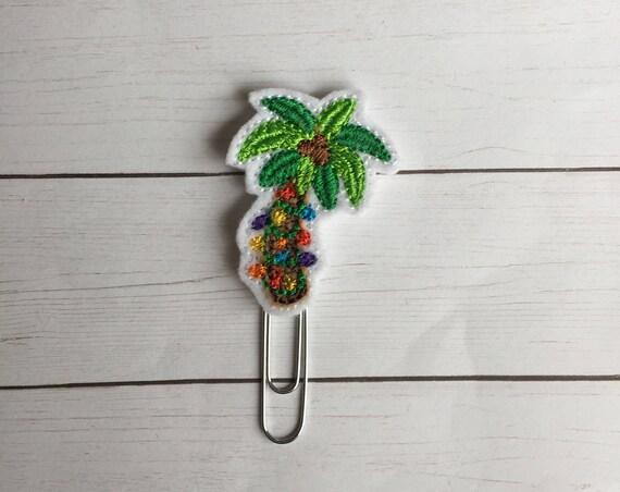 Tropical Palm Tree planner Clip/Planner Clip/Bookmark. Christmas Tree Planner Clip. Tropical Planner Clip. Christmas. Tropical Christmas