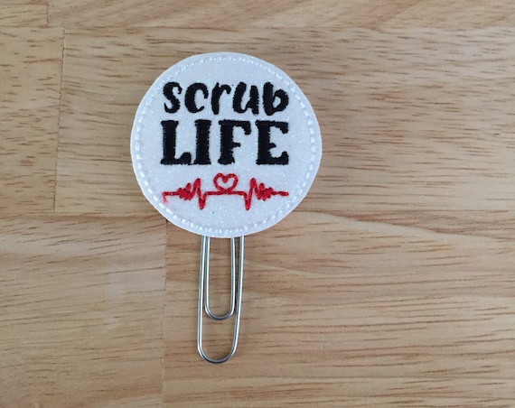 Scrub Life Clip/Planner Clip/Bookmark. Nurse Planner Clip. Scrub Life Planner Clip. Medical Planner Clip. Glitter Planner Clip.